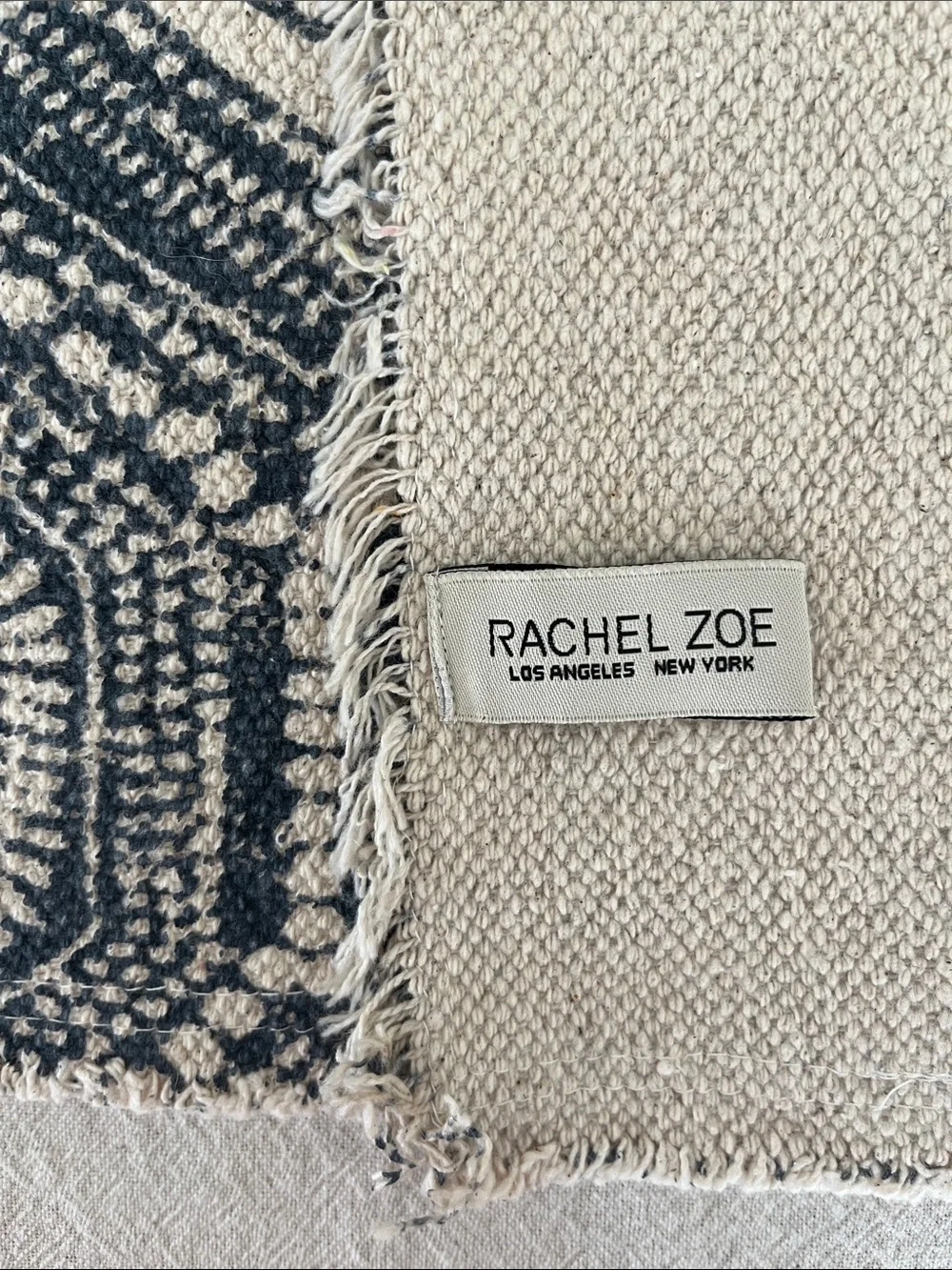 Rachel Zoe Dinner Table Placemats in Navy and Cream - Set of 8